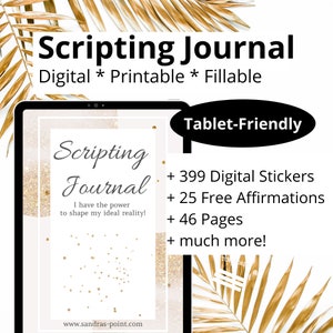 Law of Attraction Journal, Digital Wellness Planner, Manifestation Journal, Manifestation Techniques, Digital Manifestation Template