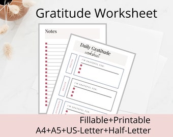 Printable Self Care Journal Page for your Gratitude Exercise