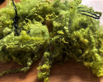 Dyed Blue Faced Leicester Wool Locks/Curls