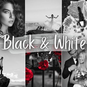 Schwarz und Weiß Preset, Moody Preset, Lightroom Preset, Hochzeits Preset, Portrait Preset, Dark Moody