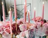 Rose Pink Tapered Candles Vegan Candlesticks Dinner Candles Candelabra Candles Romantic Wedding Candles