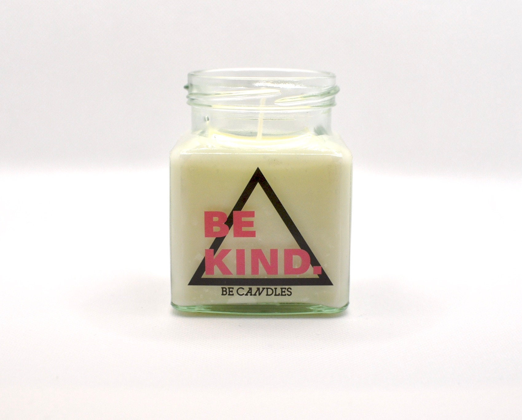 Be Kind Slogan Scented Jar Candle / Strong Soy Wax Candle / Etsy