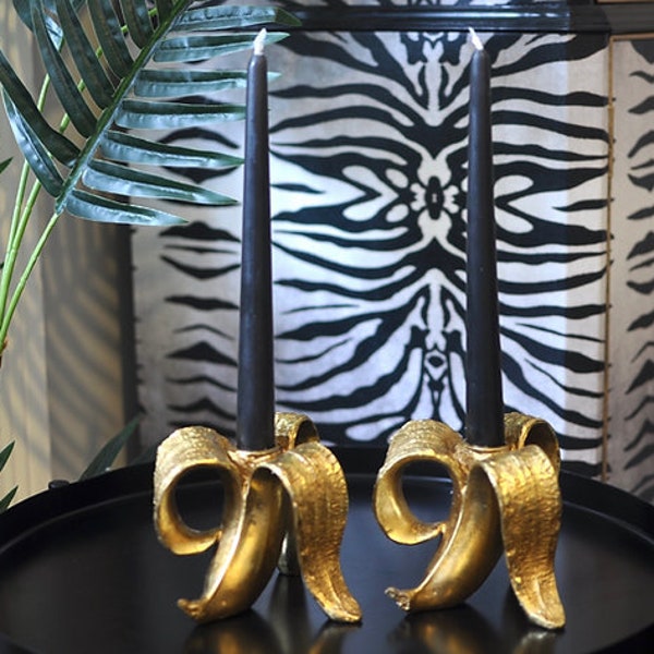 Gold Candle Holder Etsy