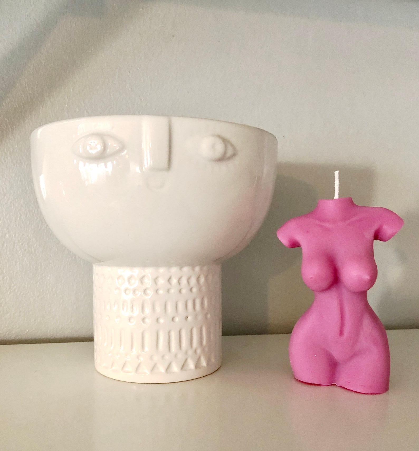Pink Female Torso Soy Wax Candle Female Body Shape Candle Etsy