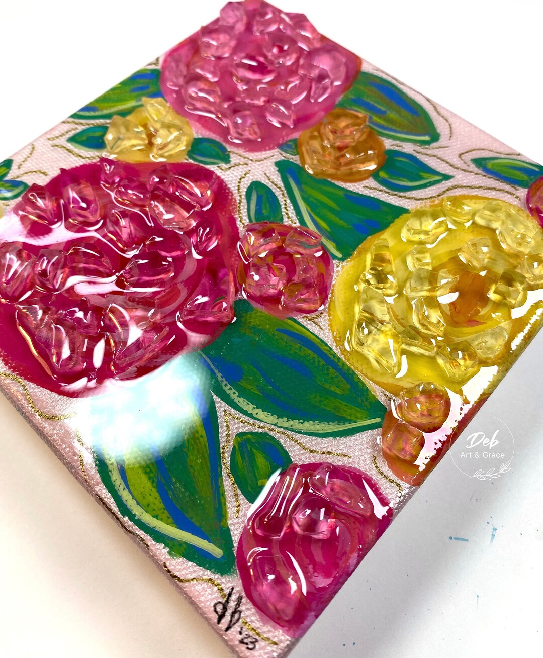 Bright Florals Art Kit Glass Art Kit Bright Flowers Bright Etsy