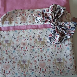 Pochette Andrea pour barrettes en tissus, fait main