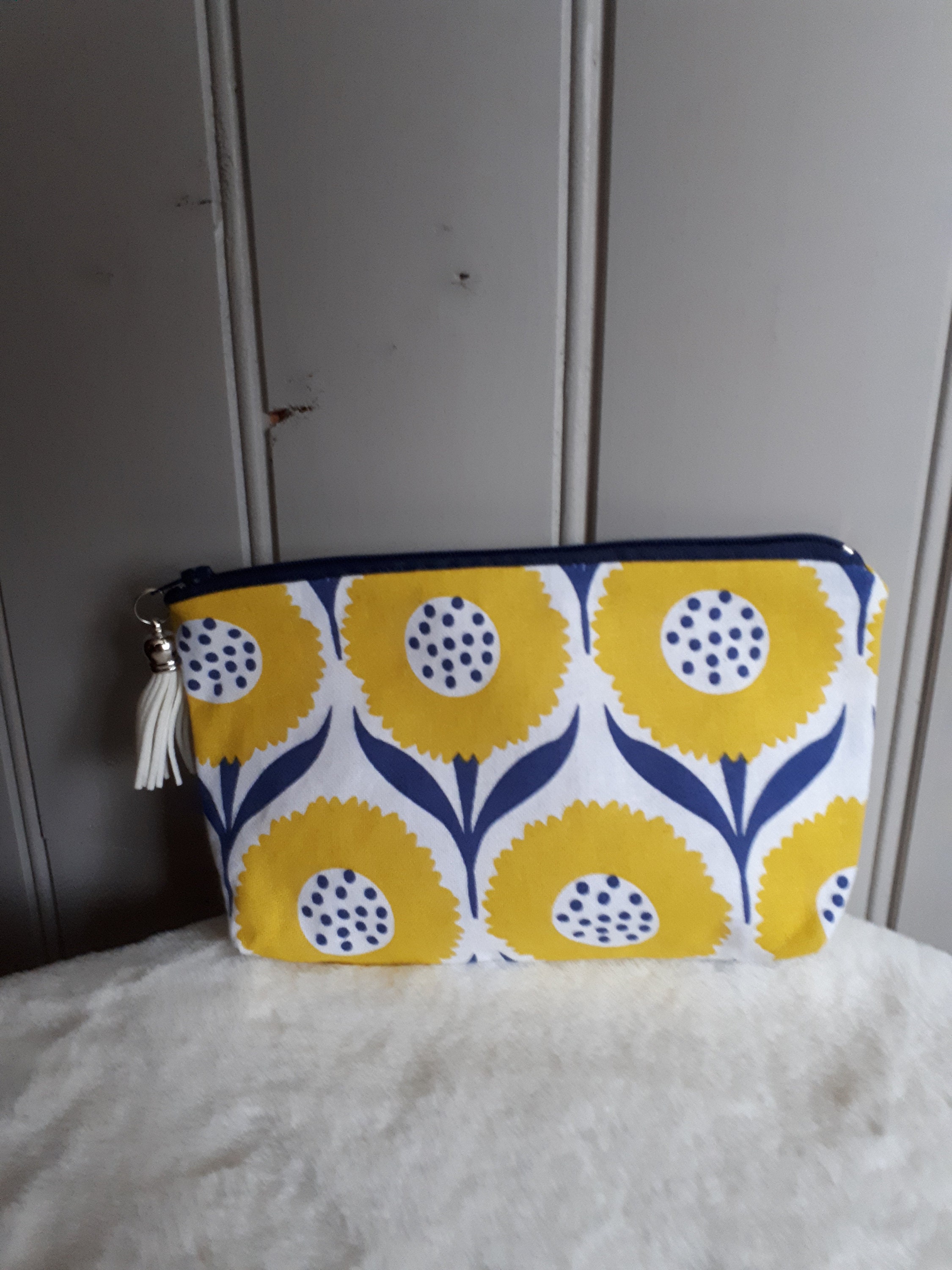 Trousse Fleur en Tissus et Fait Main