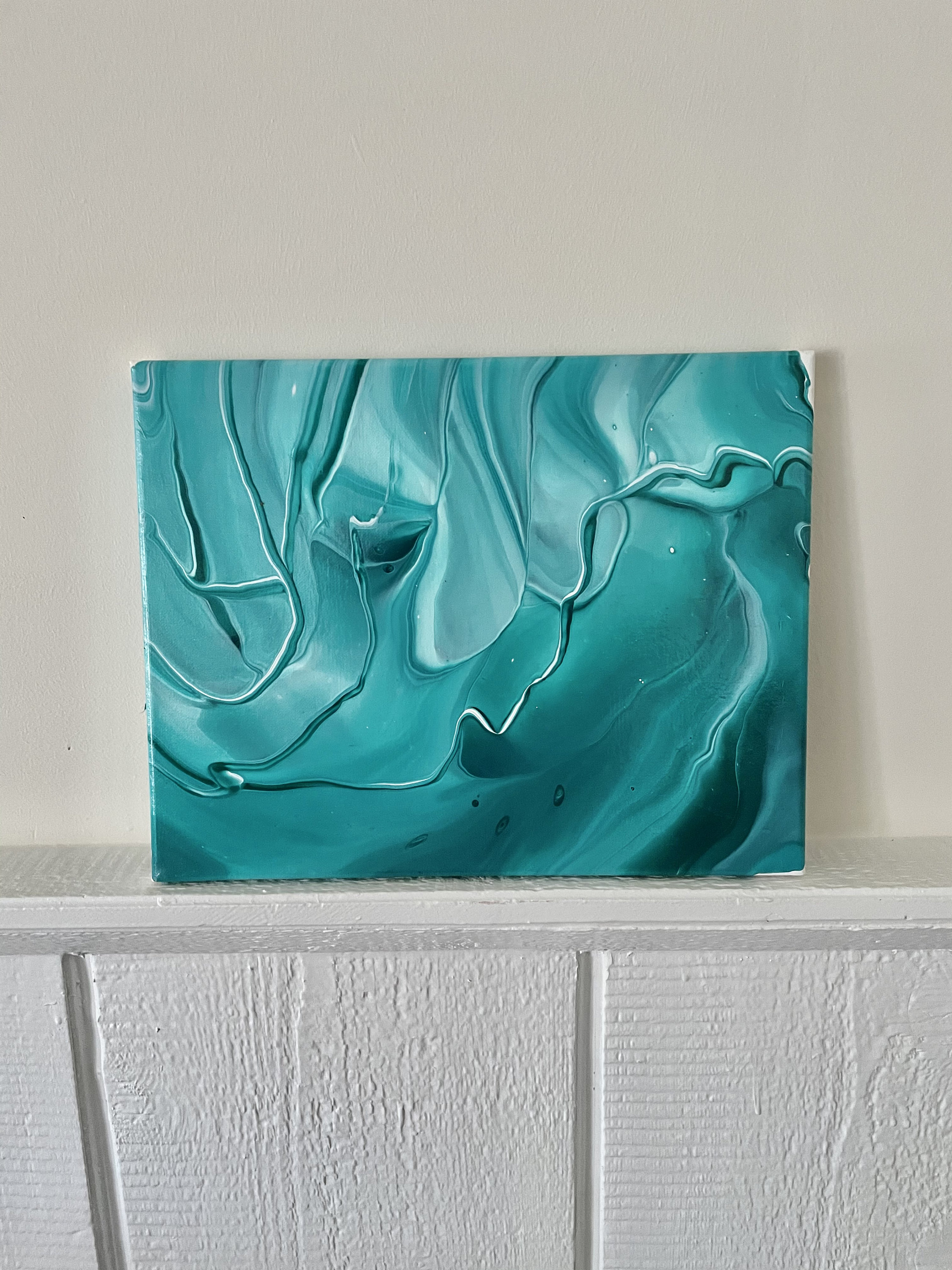 Blue marble pour painting Etsy