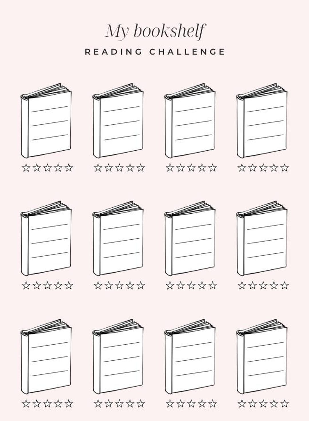 Reading Log Printable | Book Tracker, Reading Challenge (PDF Download ...