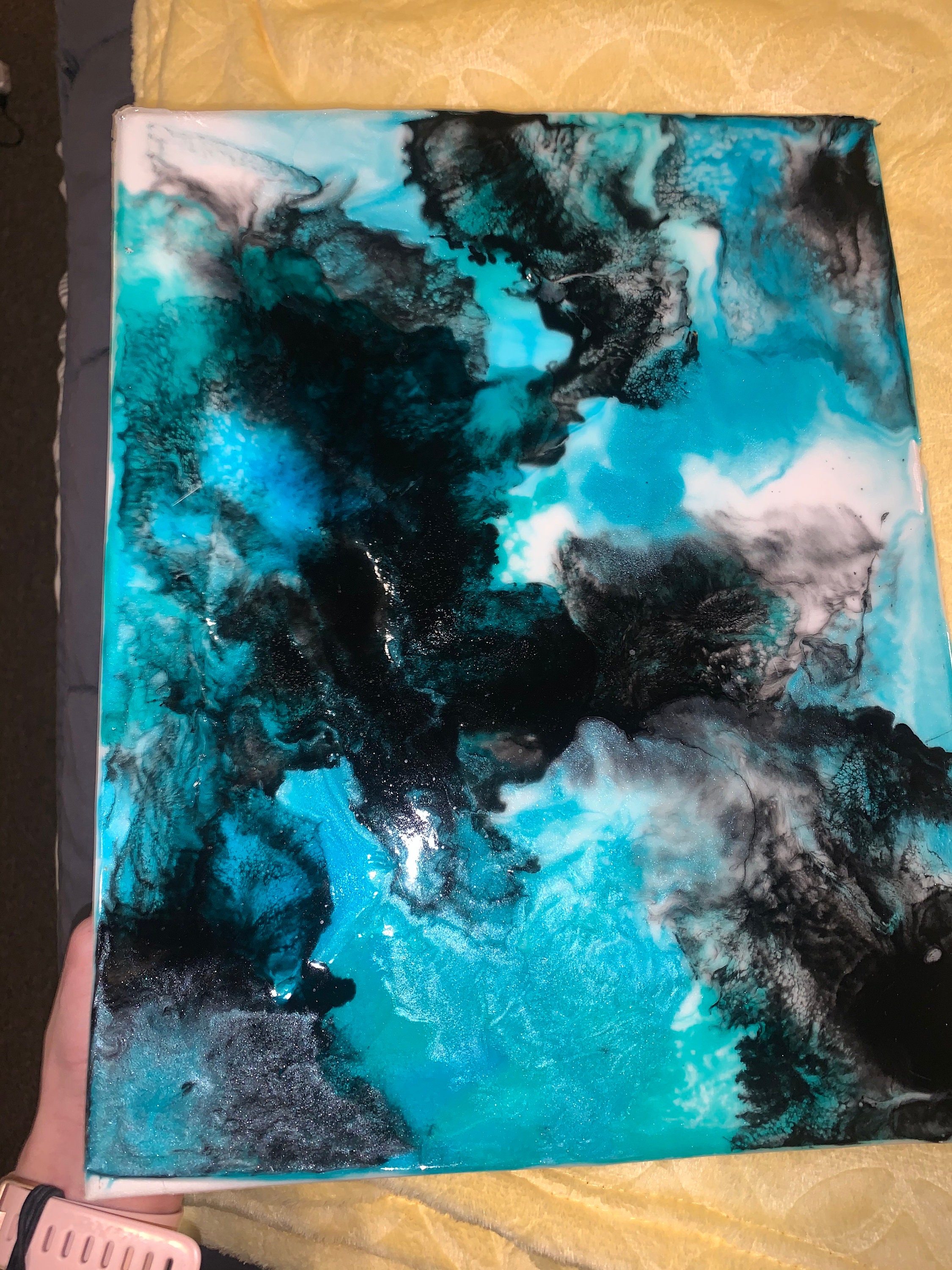 Handmade Resin Wall Art Canvas | Etsy