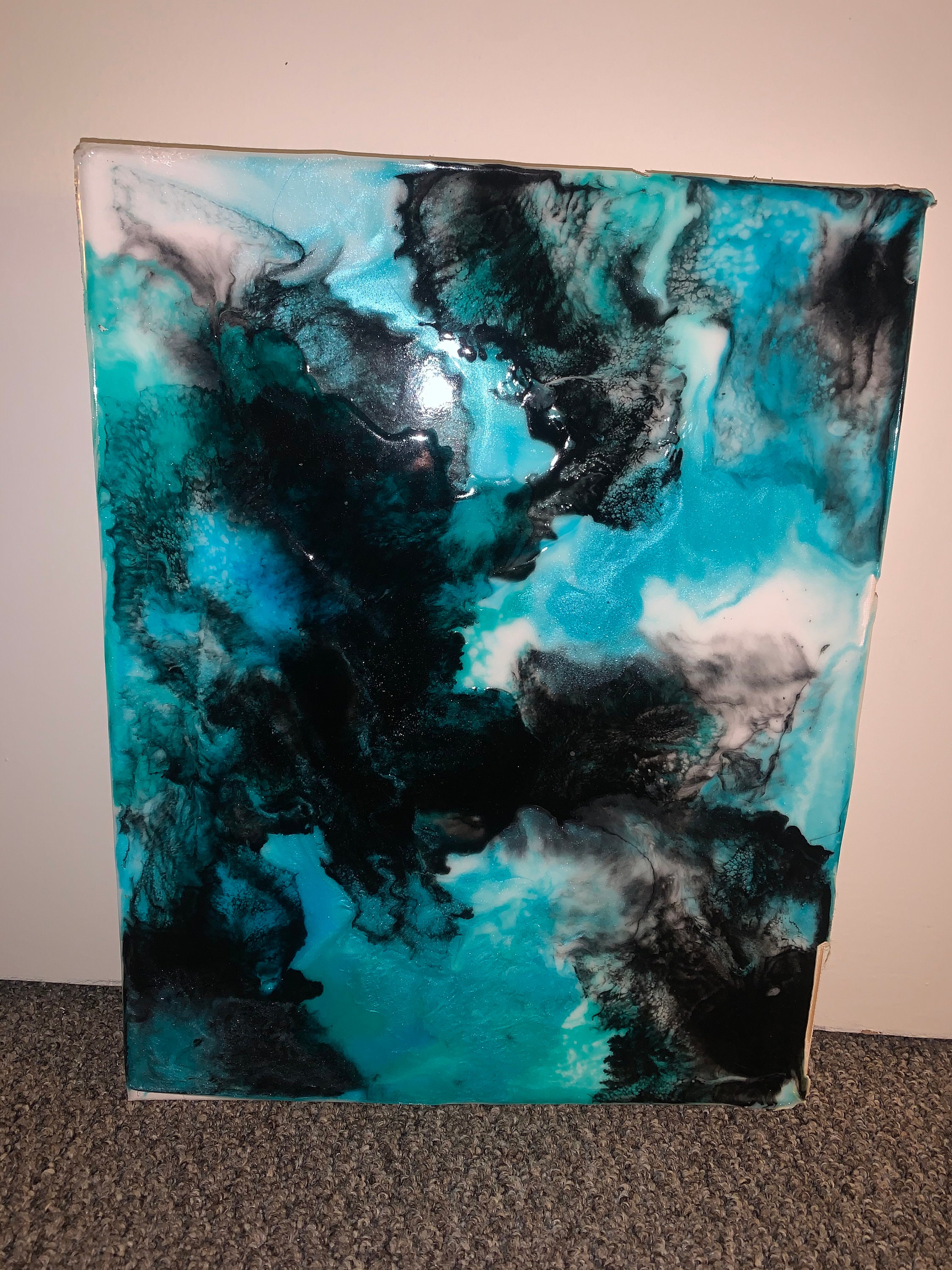 Handmade Resin Wall Art Canvas Etsy UK