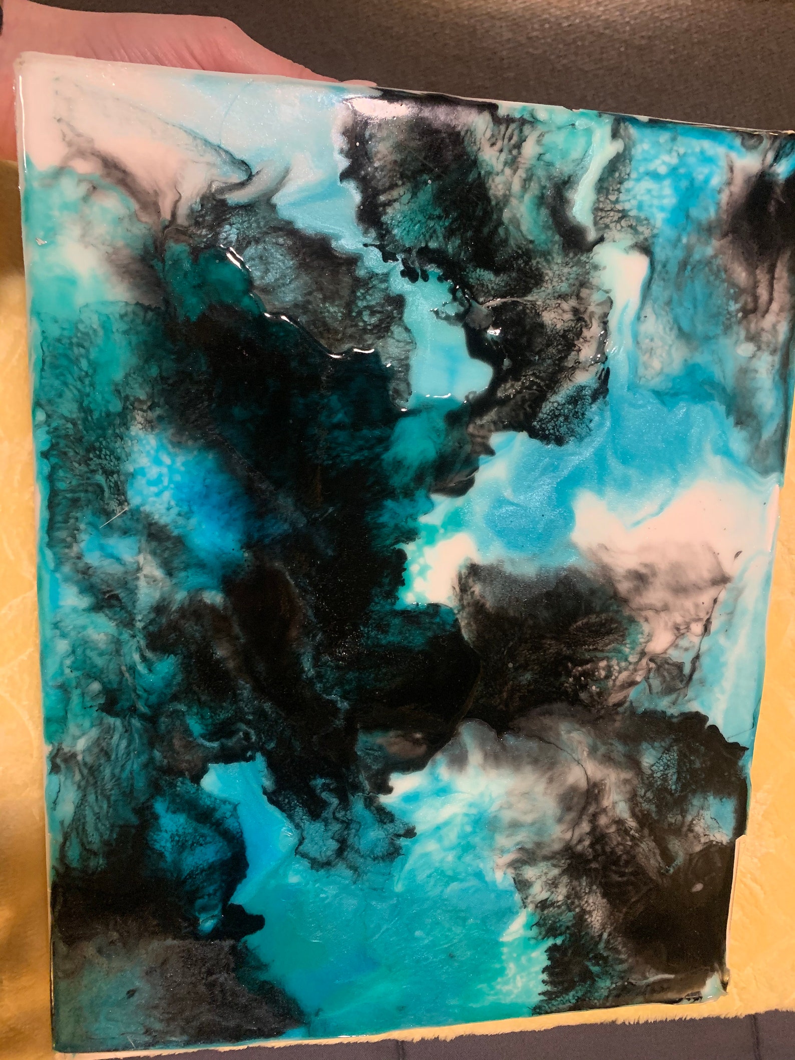 Handmade Resin Wall Art Canvas Etsy UK