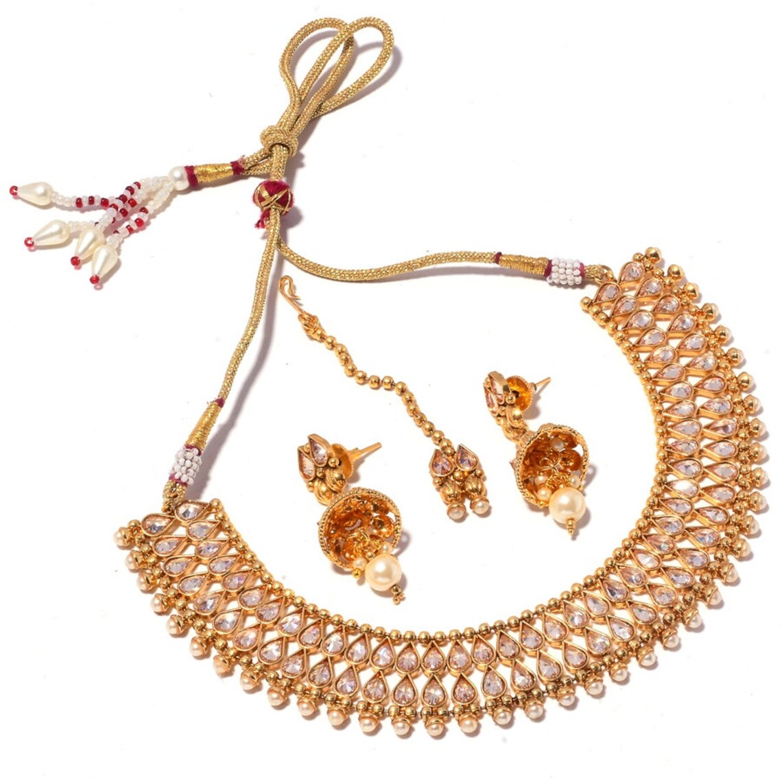 Handmade Indian fashion Jewelry handcrafted Necklace Set Etsy