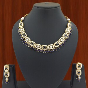 Handmade Indian Fashionable Jewellery, Indian fashion Jewelry wedding Party wear Necklace Set Bollywood Ethnic wedding Indian Necklace Set