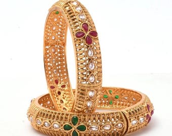 Indian Bangle Ethnic high Gold Polish Traditional Bangles Party Wear Bangles Indian Jewelry