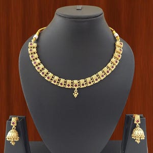 Handmade Indian Fashionable Jewellery, Indian fashion Jewelry wedding Party wear Bollywood Ethnic wedding Indian Necklace Set Earring