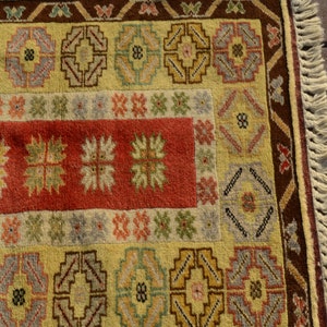 Gelber Teppich Türkischer Teppich Handgeknüpfter Teppich | Etsy