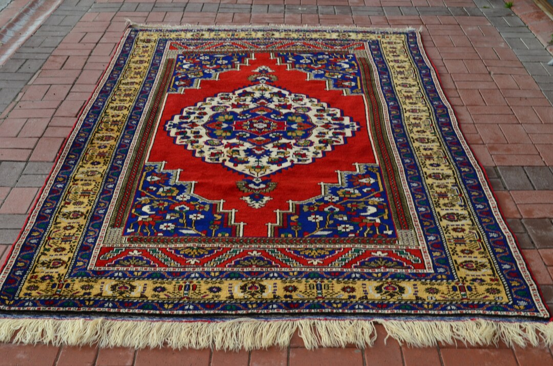 Large Turkish Rug Dowry Carpet, Large Turkish Rug, Red Anatolian Rug, Bohemian Rug ...