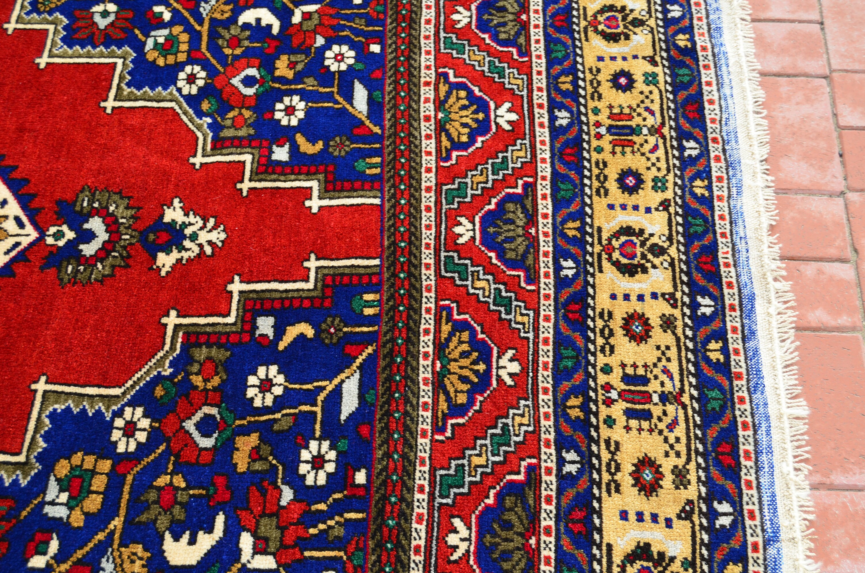 Dowry Carpet, Large Turkish Rug, Red Anatolian Rug, Bohemian Rug