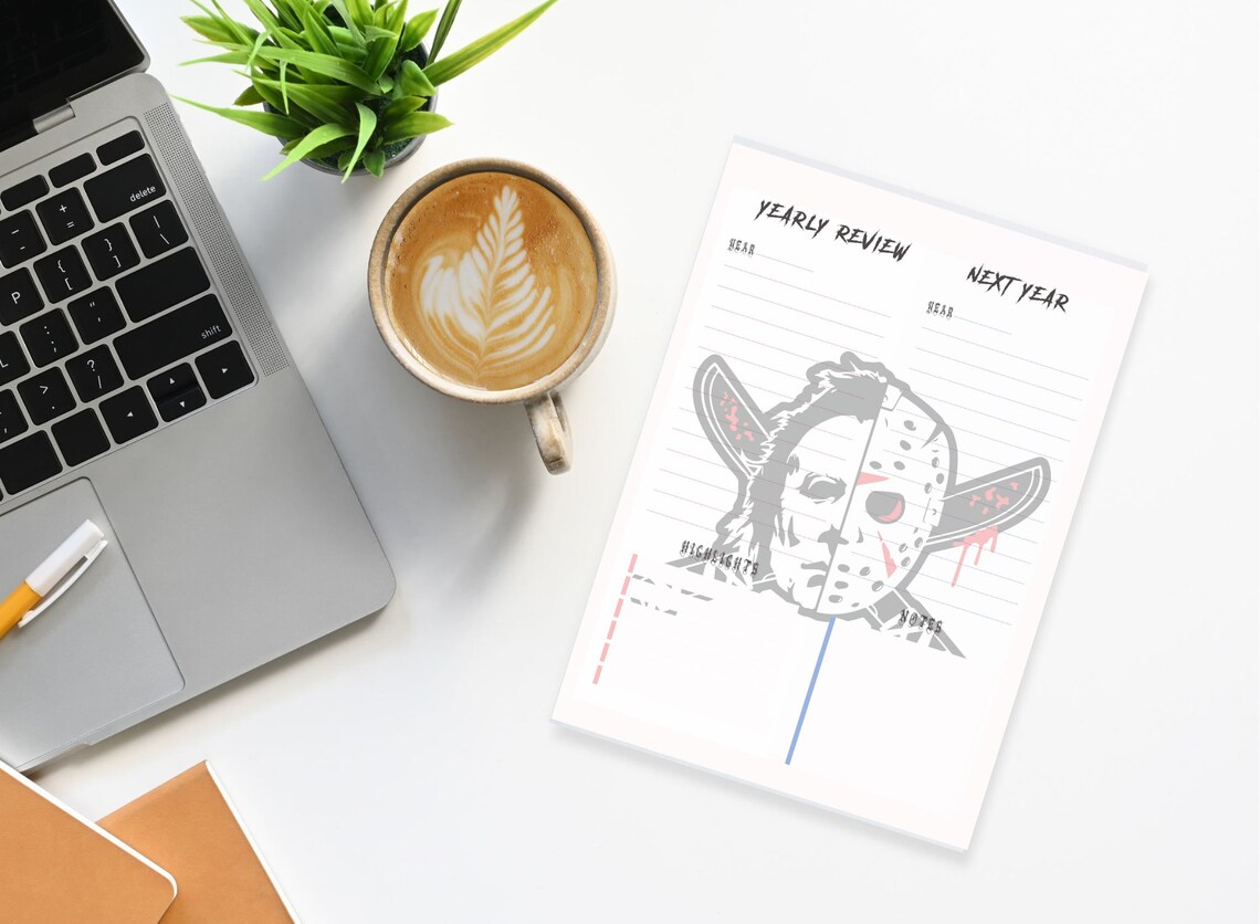 HORROR PLANNER, DOWNLOADABLE Planner, Schedule Template, Yearly Planner ...