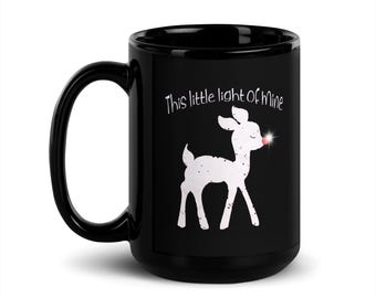 This little light of mine - Black Glossy Mug