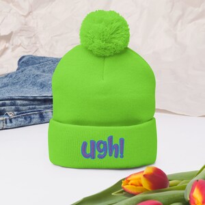 UGH - Embroidered Pom-Pom Beanie