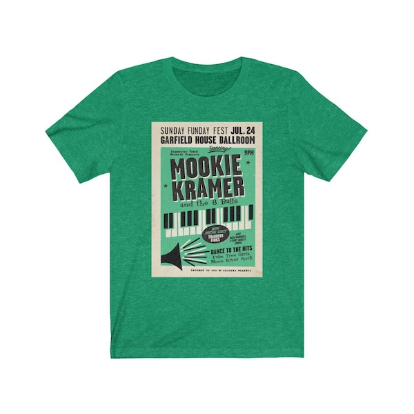 Mookie Kramer and the 8 Balls vintage jazz poster shirt inspired by I Think You Should Leave