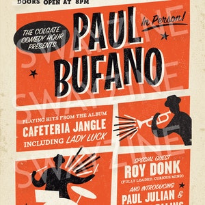 Paul Bufano / Roy Donk vintage jazz poster inspired by I Think You Should Leave