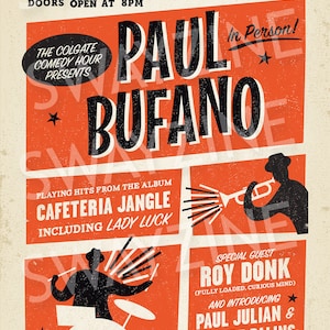 Paul Bufano / Roy Donk vintage jazz poster inspired by I Think You Should Leave