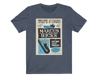 Marcus "the worm" Hicks vintage jazz poster shirt geïnspireerd door I Think You Should Leave