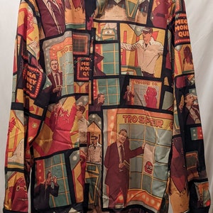 [ADD SEOUL] ★THE OCEAN PURE SILK T-SHIRT Aquamarine Printed Silk Shirt