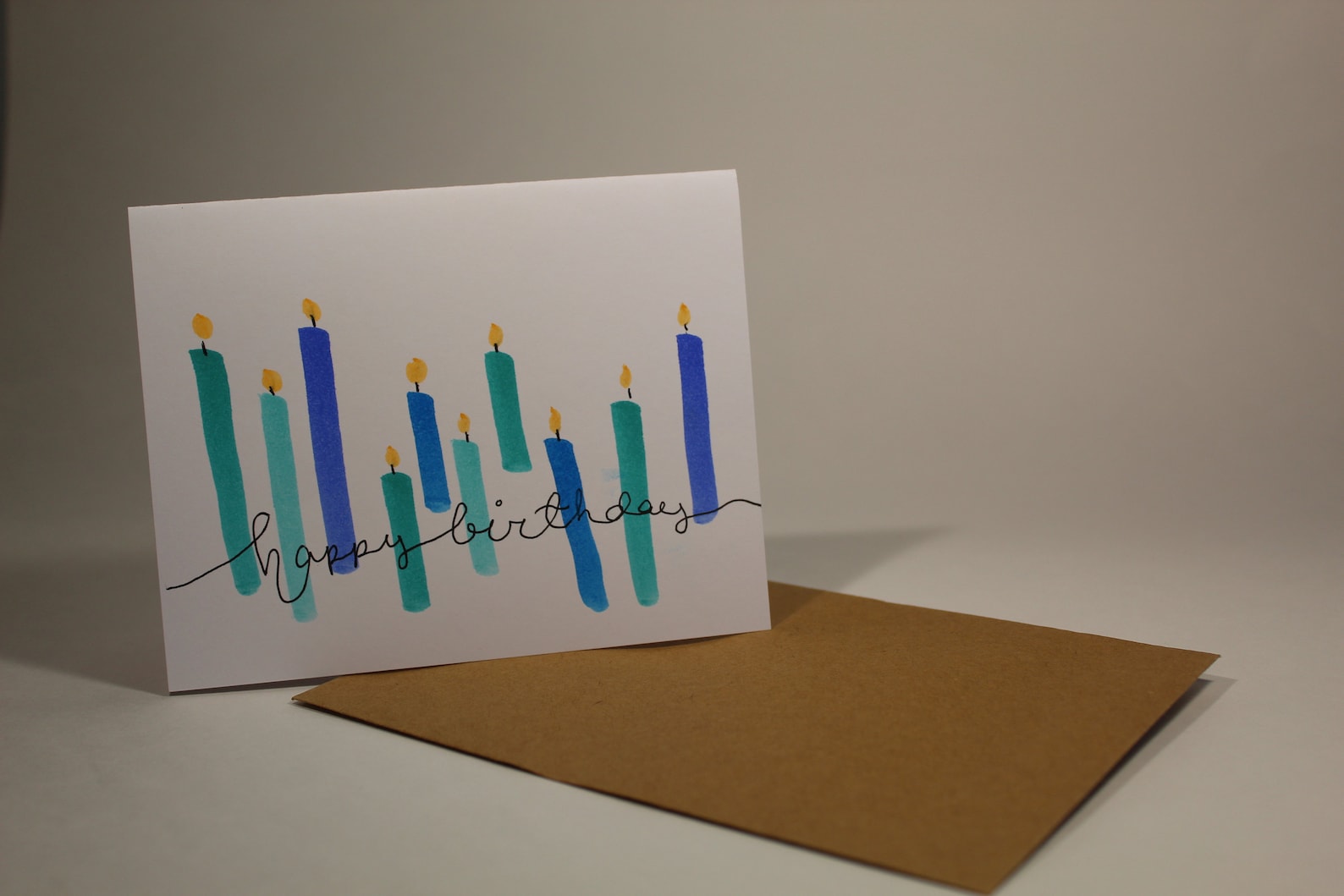 Handmade Candle Birthday Card Etsy