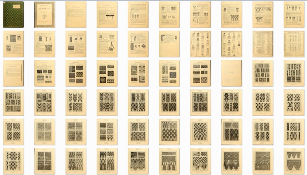 Le Macramé 1890, 19th Century Macrame Textile Knotting Ebook, PDF - Etsy