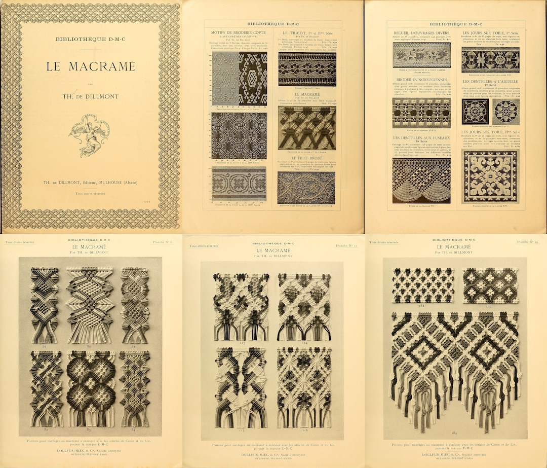 Le Macramé 1890, 19th Century Macrame Textile Knotting Ebook, PDF - Etsy