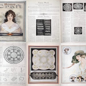 Home Handwerk Magazin 1920 - das Taschenbuch der amerikanischen Frau, Häkeln, Occhi, Stricken und Sticken. PDF-Datei