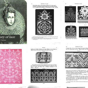 History of lace. Vintage Lace making ebook, 1865. Illustrated