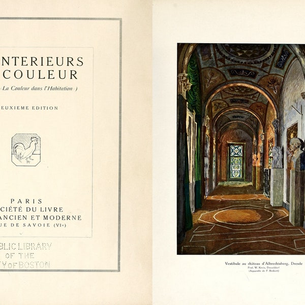 120 colorful interiors: color continuation in the home. 120 intérieurs en couleurs. 1900s French Interior decoration Illustrated Ebook