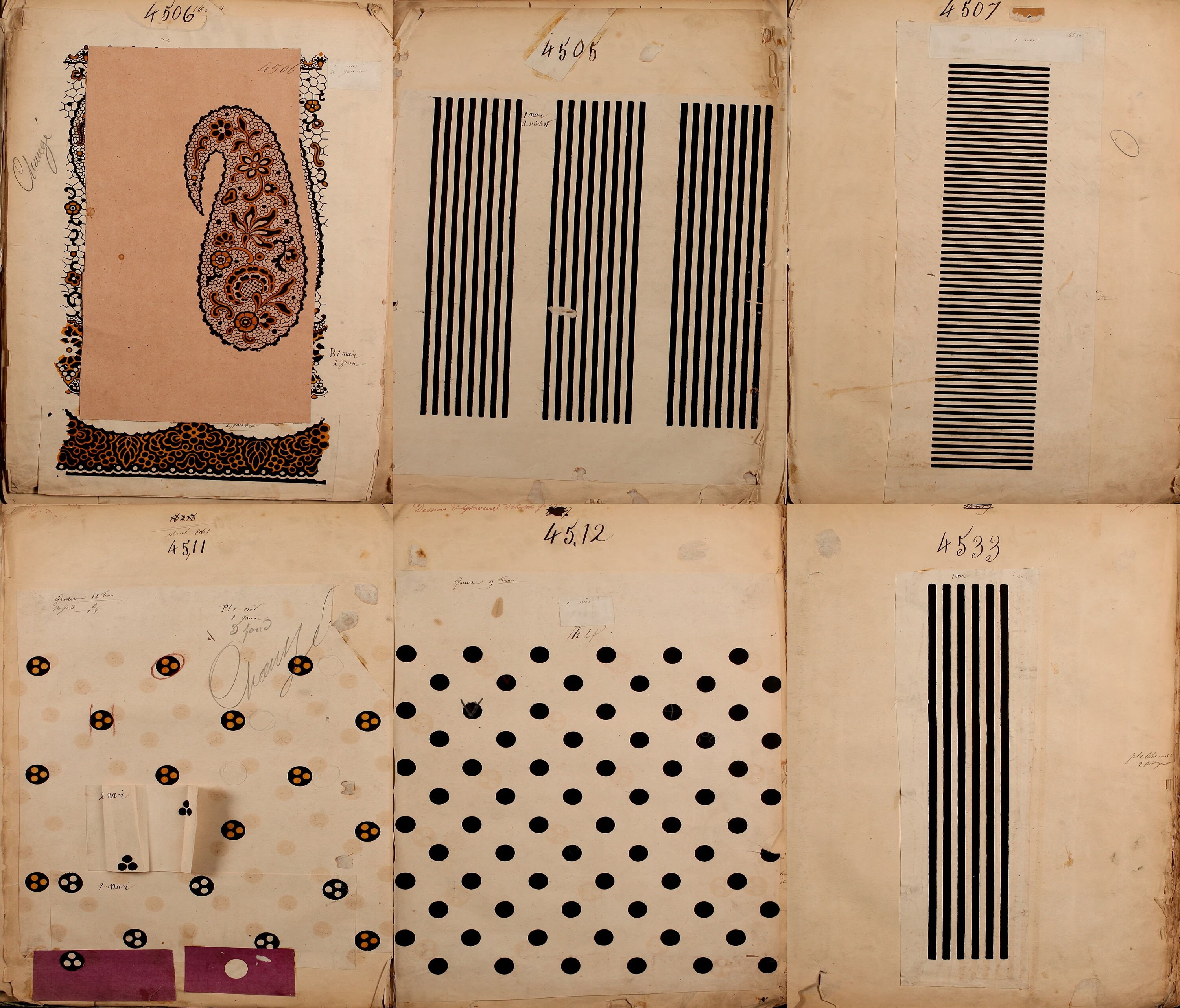 Vintage French Textile Designs, 1863 Sample Book (PDF) - Etsy