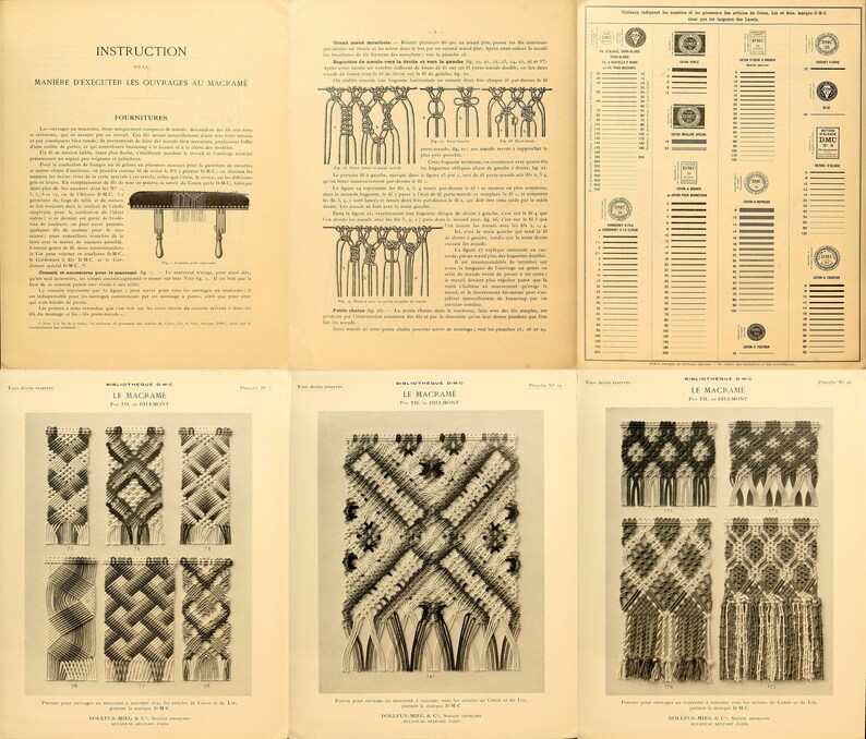 Le Macramé 1890, 19th Century Macrame Textile Knotting Ebook, PDF - Etsy