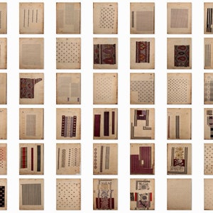 Vintage French Textile Designs, 1863 Sample Book (PDF) - Etsy
