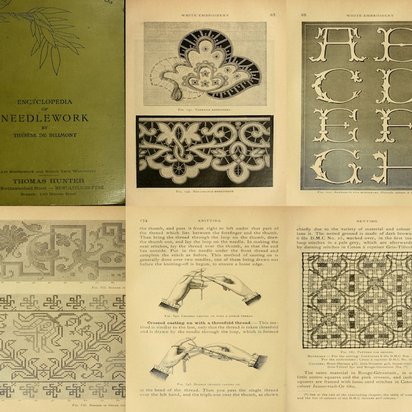 Negentiende-eeuwse encyclopedie van handwerken, 1890, vintage e-boek over handwerken, pdf, 580 pagina's. handwerkontwerpen, handwerkboeken, pdf