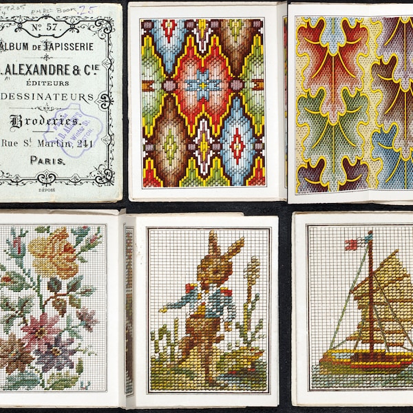 Albums de tapisserie - 1800s Vintage French Embroidery Designs Illustrated Ebooks, Great for embroidery ideas and unique designs. PDF format