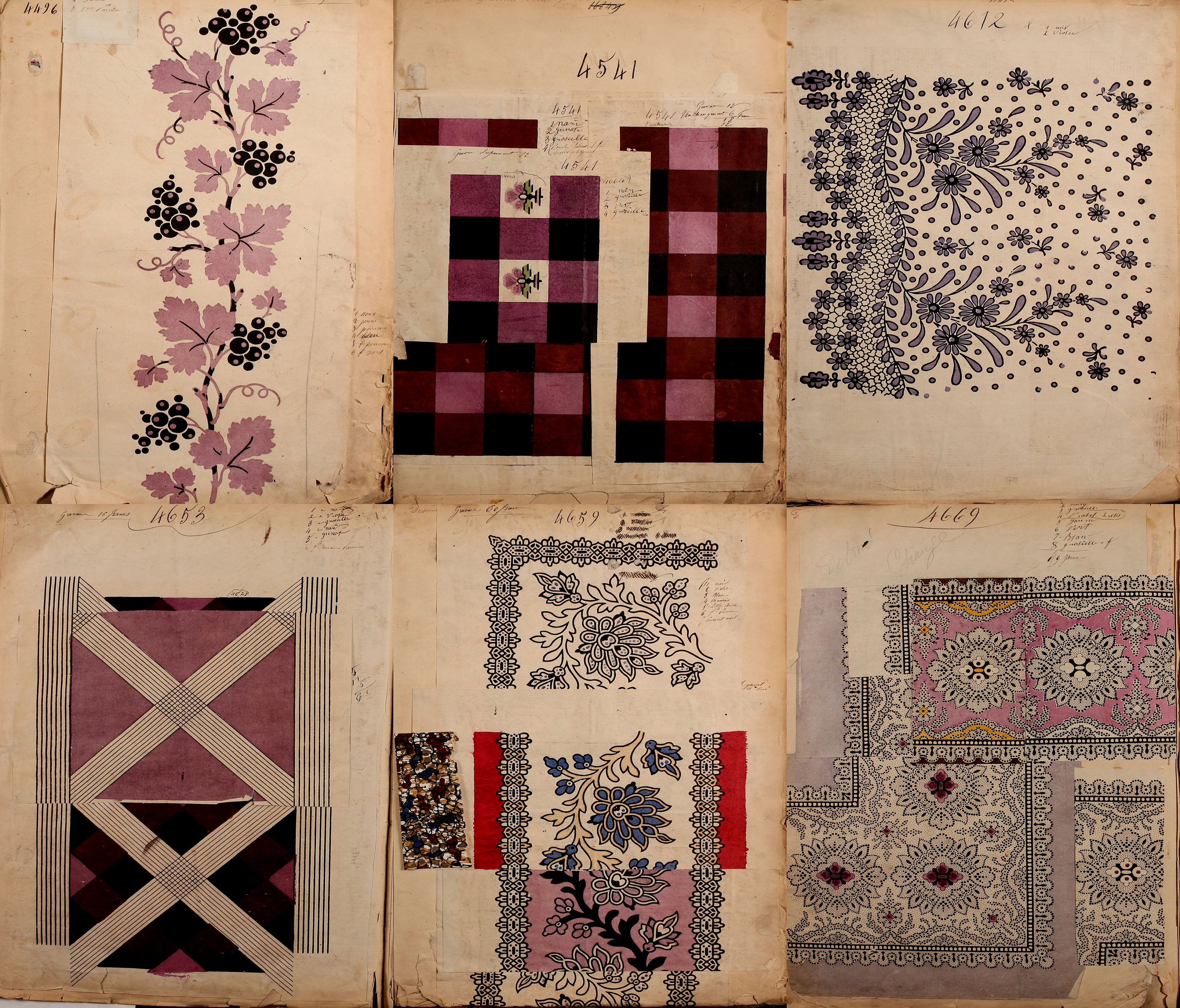 Vintage French Textile Designs, 1863 Sample Book (PDF) - Etsy Hong