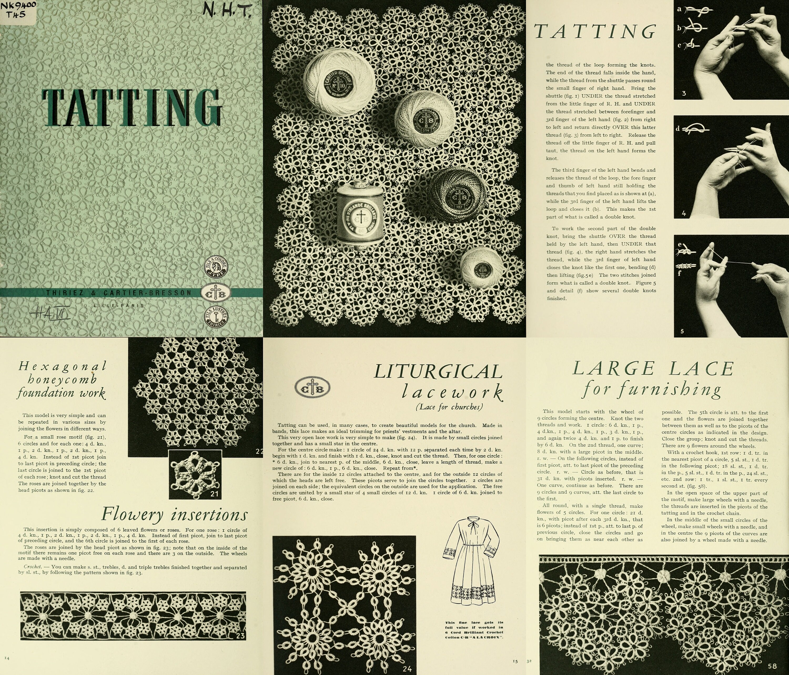 Tatting - Vintage Tatting ebook 1900s, Children's Embroidery, Tapestries, Cross Stitch, PDF format.