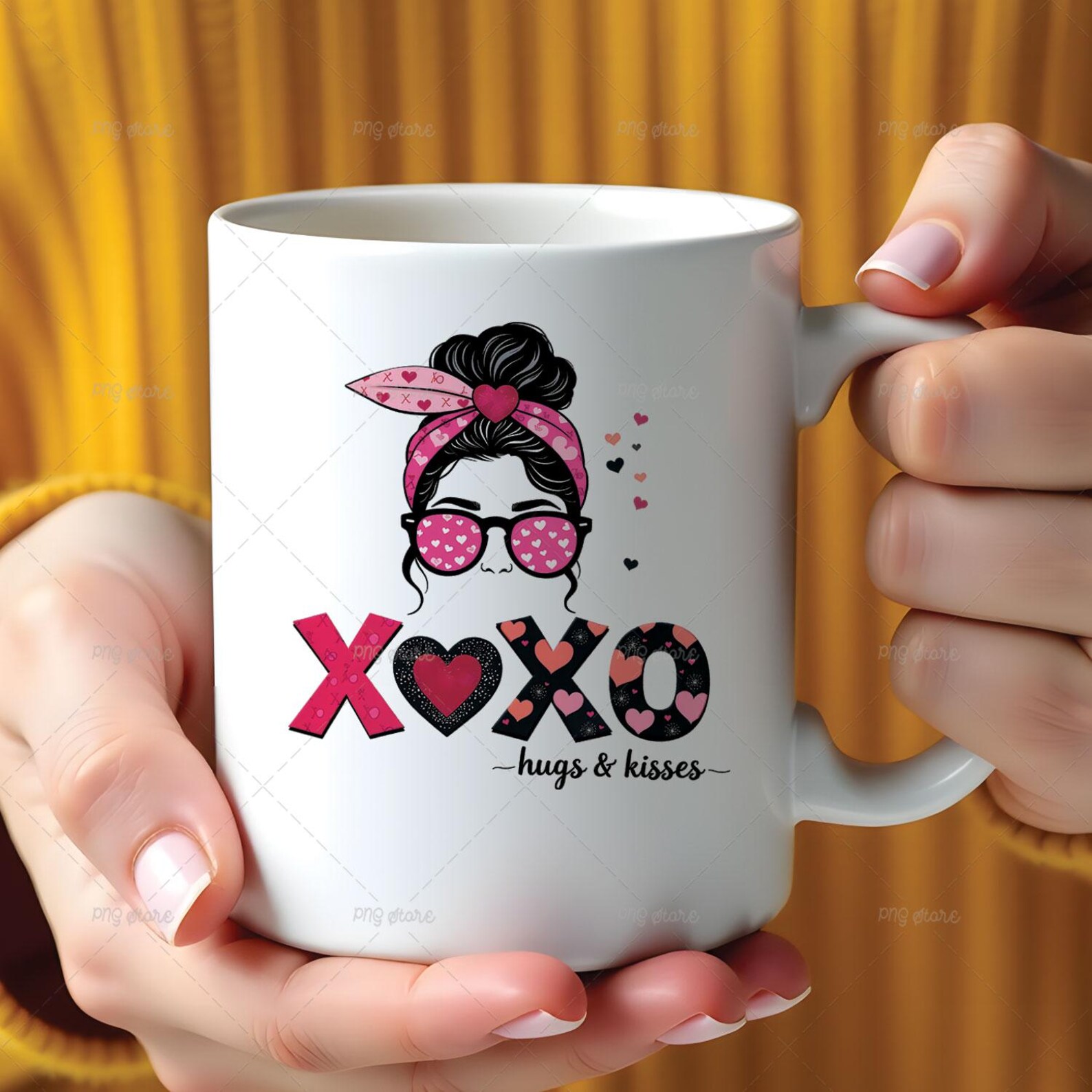 XOXO Hugs & Kisses PNG Sublimation Bundle: Valentine's Girl (digital ...