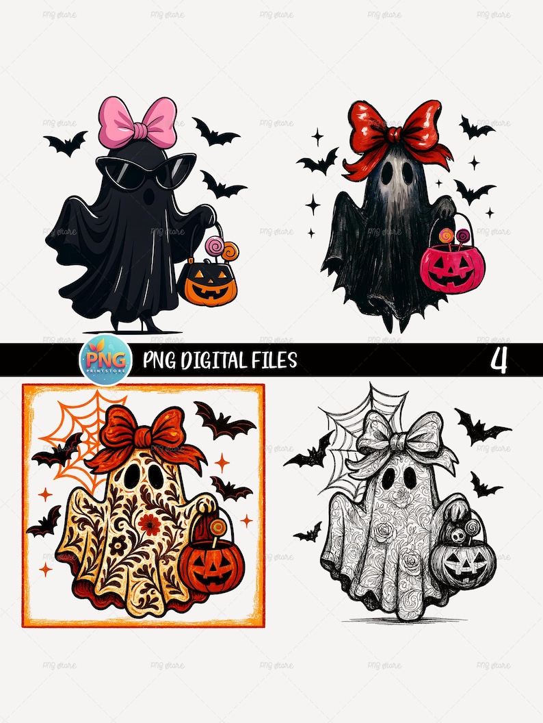 Pink Lace Ghost PNG Set: Coquette Halloween Graphics (digital Download ...