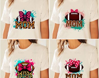Football Mom PNG Bundle: Leopard Print Game Day Designs (Digital Download)