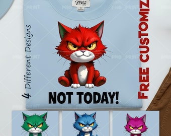 Paquete de sublimación PNG de Grumpy Cat: Diseño sarcástico para amantes de los gatos (descarga digital)