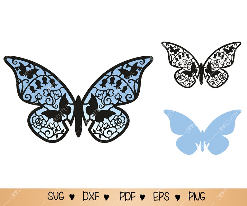 Free Free 349 Butterfly Layered Svg SVG PNG EPS DXF File