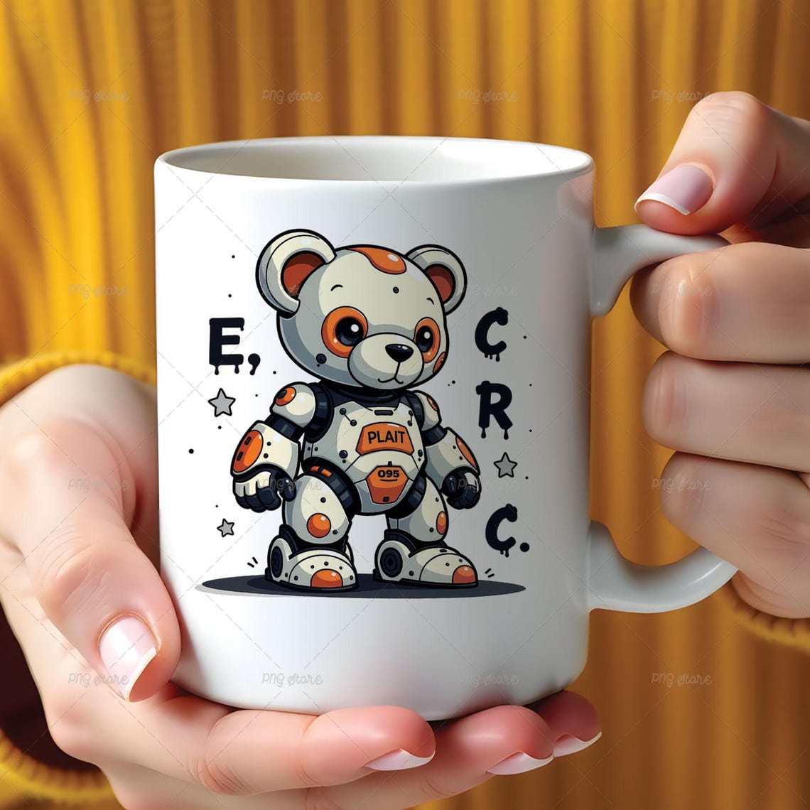 Robot Teddy Bear PNG Bundle Cute Robot Clipart Graffiti Design